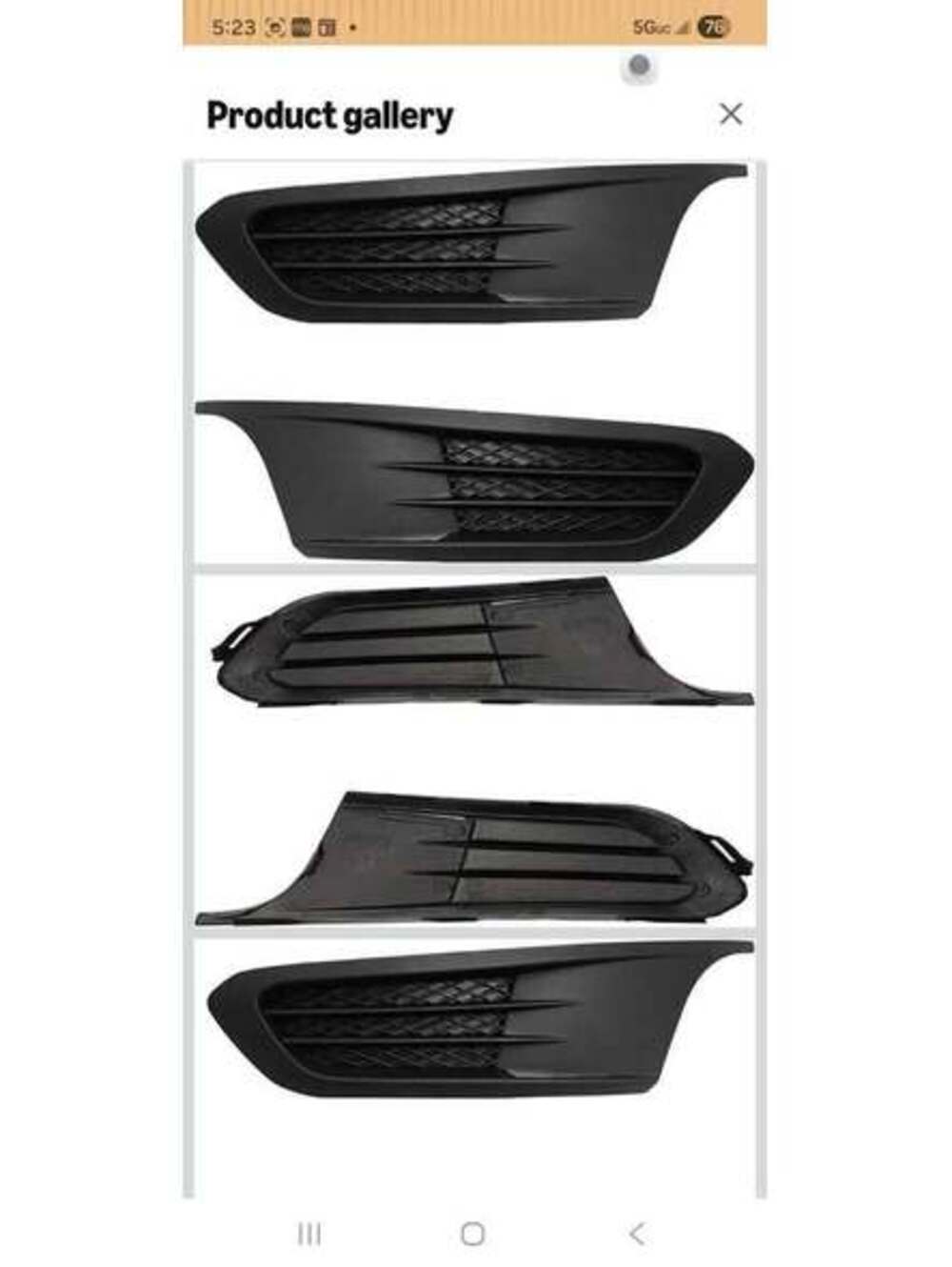 VW Jetta 2011–2014 Fog Light Cover Grille Set (Left & Right)
